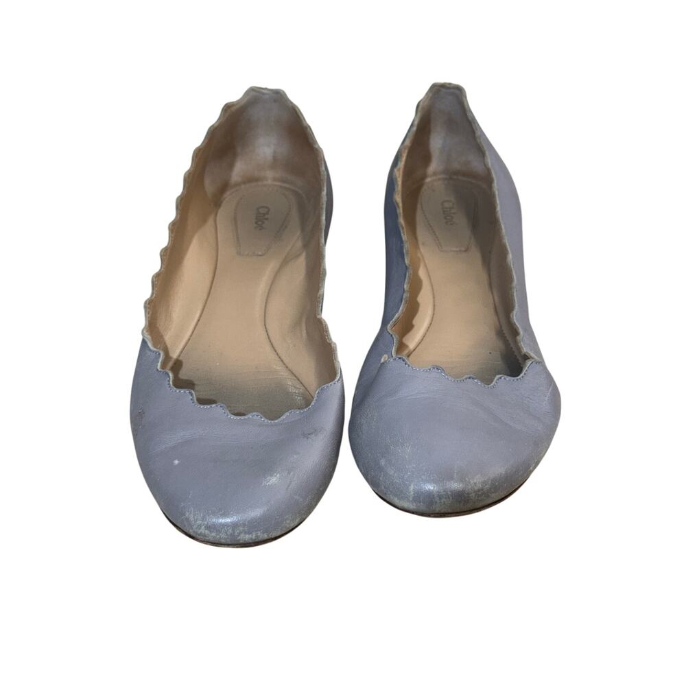 Chloe scalloped Leather flat size. 36 euro